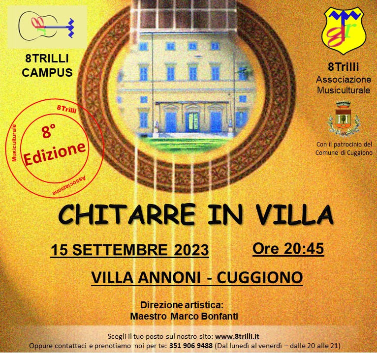 Al momento stai visualizzando Chitarre in Villa 8° Ed.